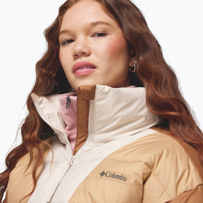 Dámská zateplená bunda Columbia Pike Lake canoe/camel brown/dark stone 8