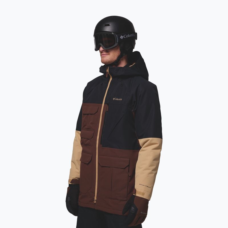 Pánská snowboardová bunda Columbia Coreshot tobacco/black/canoe 4