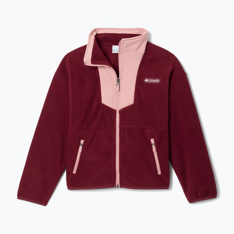 Dětská fleecová mikina Columbia Sequoia Grove Full Zip Fleece rich wine/eraser pink