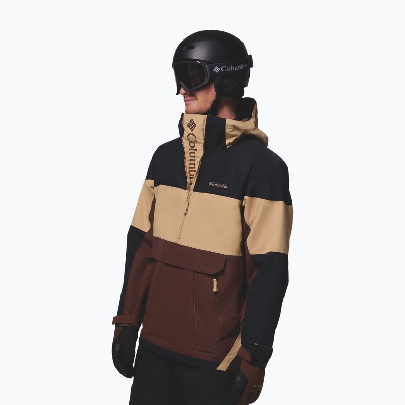 Pánská snowboardová bunda Columbia Coreshot Shell Anorak tobacco/canoe/black 4