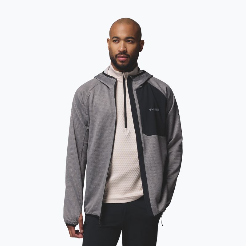 Pánská mikina Columbia Triple Canyon Grid Fleece Hooded Full Zip II city grey/black 5