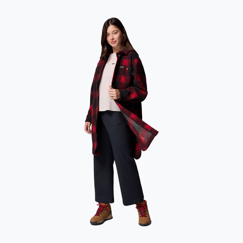 Dámská košile Columbia Wildbest Venture Long Fleece Coat mountain red blurred ombre 2