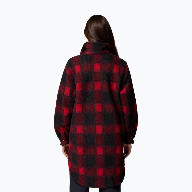 Dámská košile Columbia Wildbest Venture Long Fleece Coat mountain red blurred ombre 3