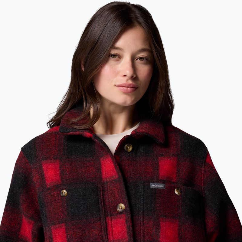 Dámská košile Columbia Wildbest Venture Long Fleece Coat mountain red blurred ombre 5