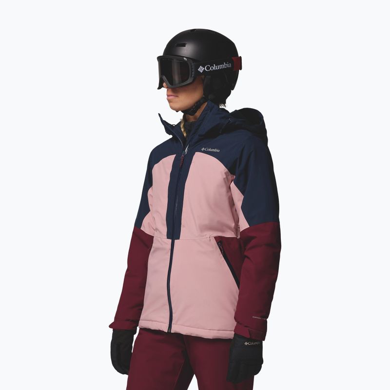 Dámská lyžařská bunda Columbia Liftline eraser pink/collegiate navy/rich wine 4