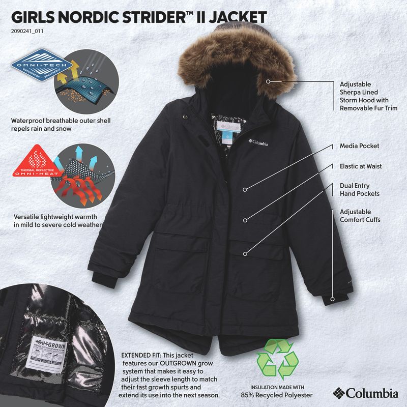 Dětská zateplená bunda Columbia Nordic Strider II black 4