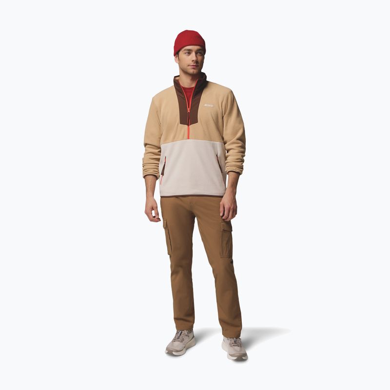 Pánská fleecová mikina Columbia Sequoia Grove Half Zip Fleece canoe/dark stone/tobacco 2
