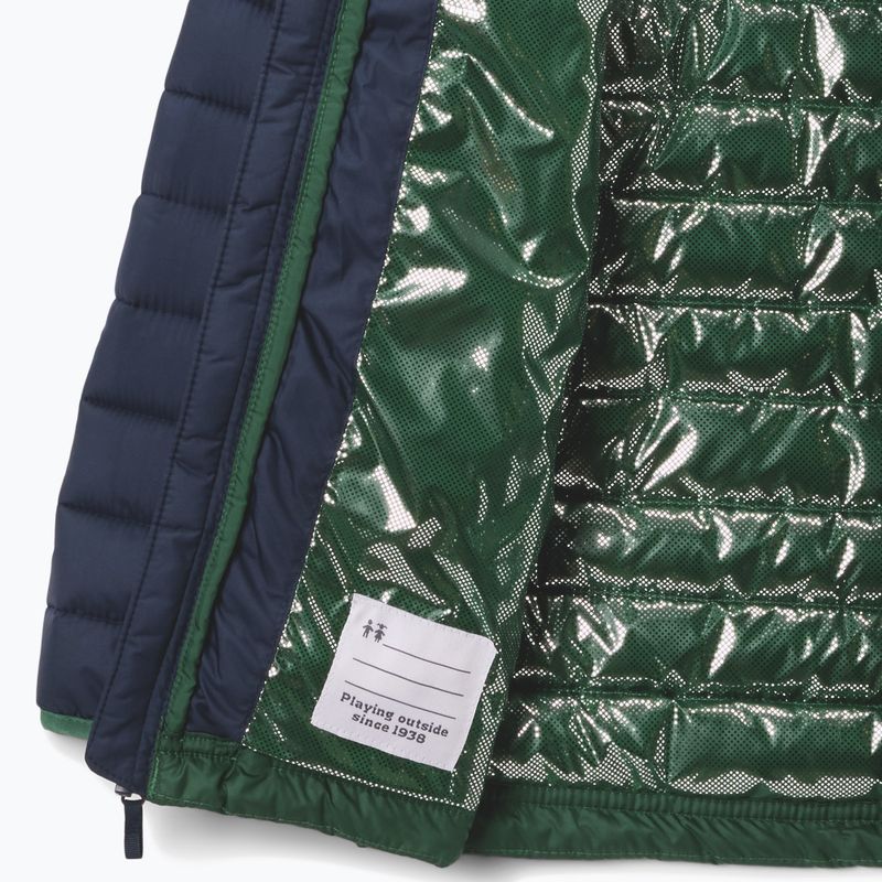 Dětská bunda Columbia Powder Lite II Hooded rain forest/collegiate navy 10