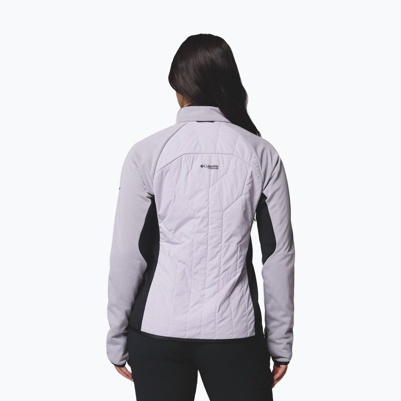 Dámská hybridní bunda Columbia Arctic Crest Hybrid Full Zip lavender pearl/black 3