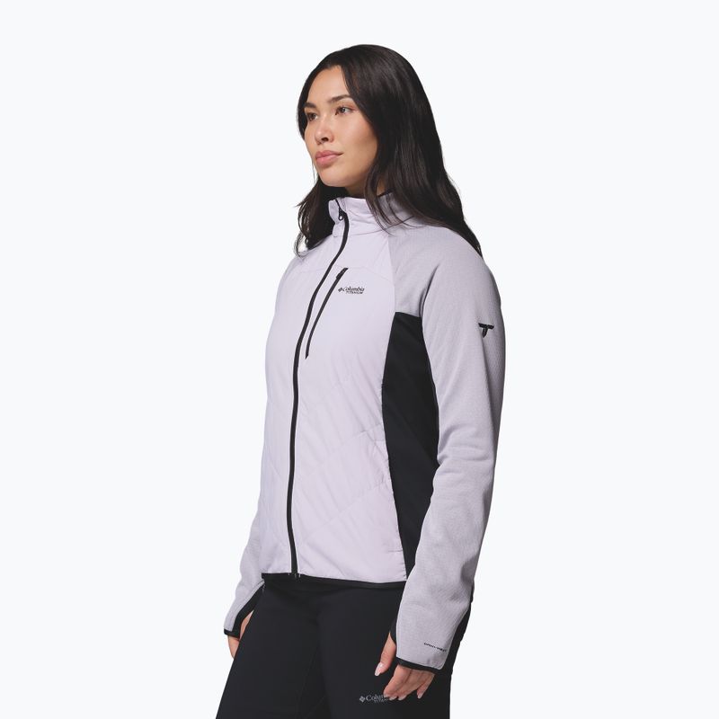 Dámská hybridní bunda Columbia Arctic Crest Hybrid Full Zip lavender pearl/black 4