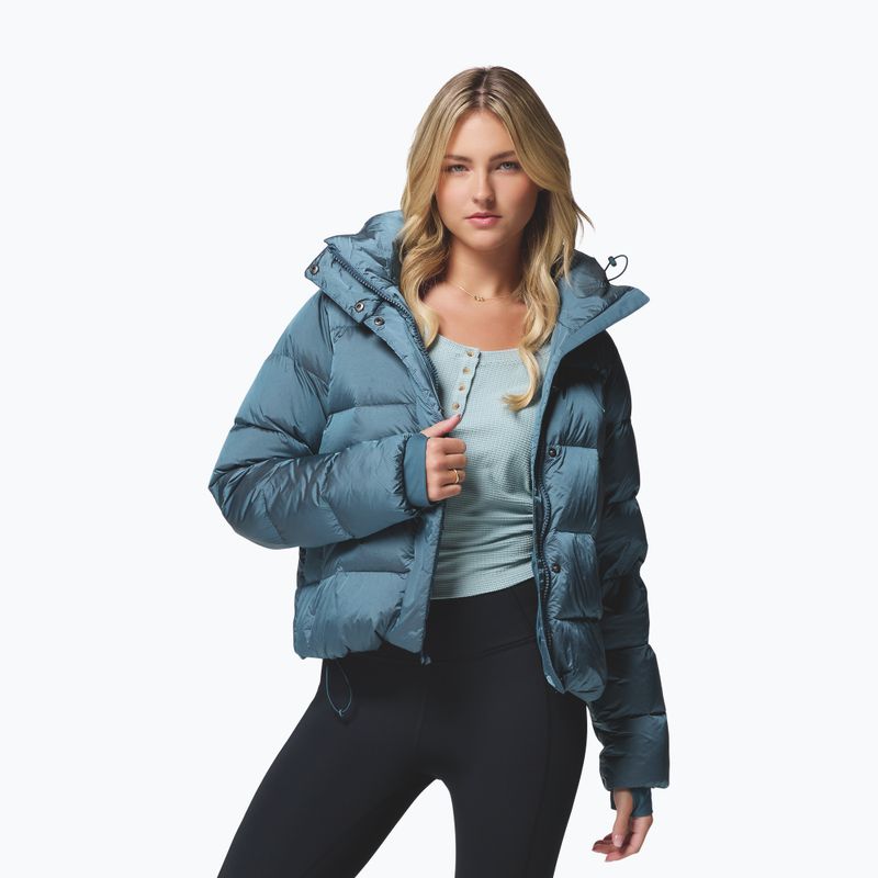 Dámská péřová bunda Columbia Amaze Puff Hooded everblue high shine 5