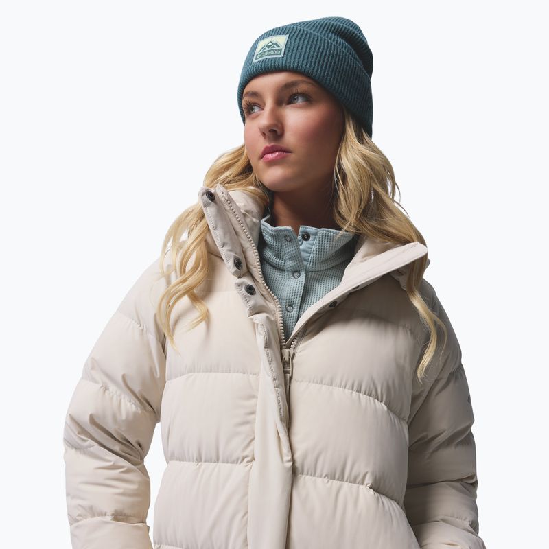 Dámský péřový kabát Columbia Amaze Puff Long Hooded dark stone 10