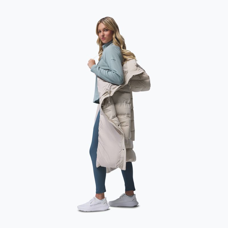 Dámský péřový kabát Columbia Amaze Puff Long Hooded dark stone 18