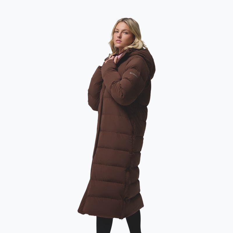 Dámský péřový kabát Columbia Amaze Puff Long Hooded tobacco 5