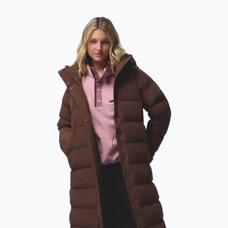 Dámský péřový kabát Columbia Amaze Puff Long Hooded tobacco 7