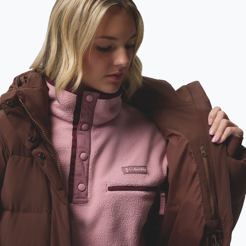 Dámský péřový kabát Columbia Amaze Puff Long Hooded tobacco 17