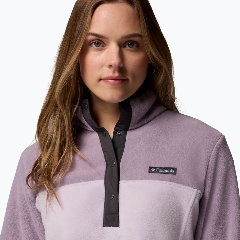 Dámská mikina Columbia Benton Springs 1/2 Snap lavender pearl/shale purple/shark 5