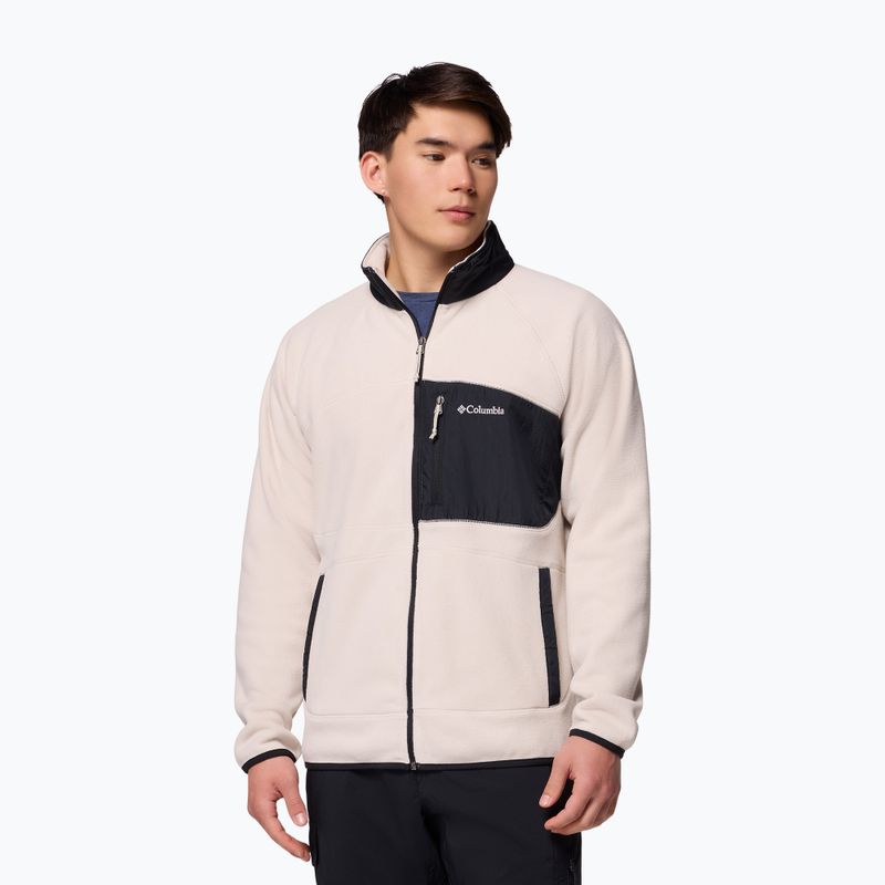 Pánská fleecová mikina Columbia Fast Trek Overlay Full Zip dark stone/black