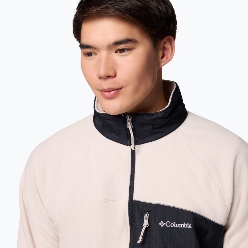 Pánská fleecová mikina Columbia Fast Trek Overlay Full Zip dark stone/black 6