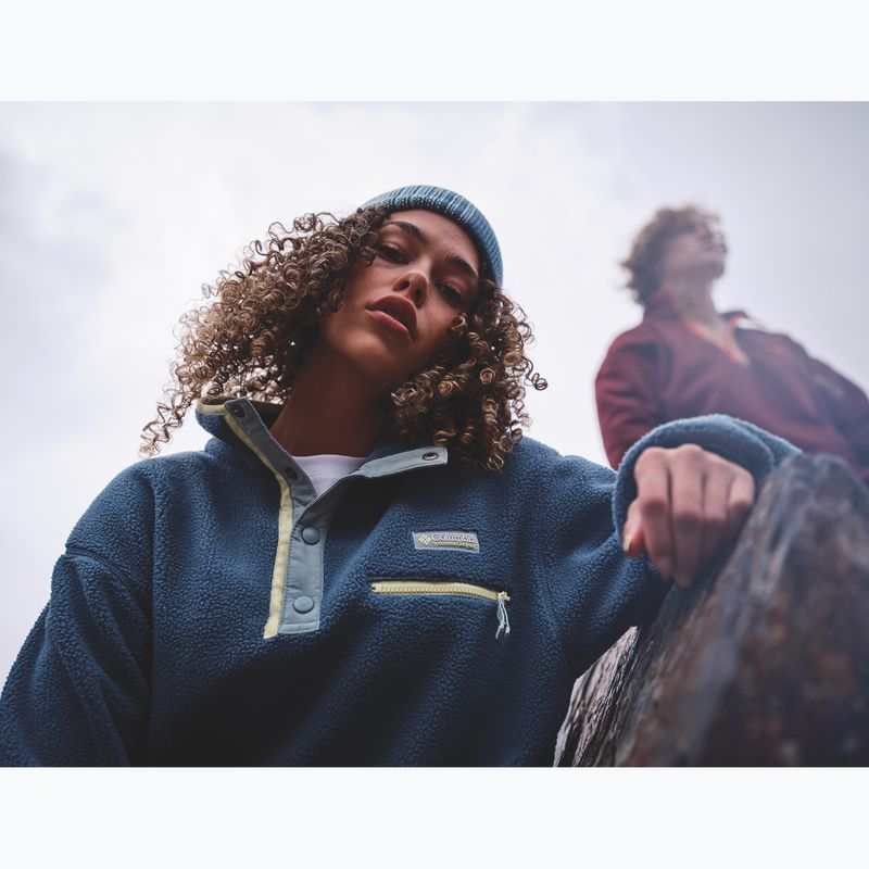 Dámská fleecová mikina Columbia Helvetia II Cropped Half Snap Fleece everblue/crushed blue/citron haze 11