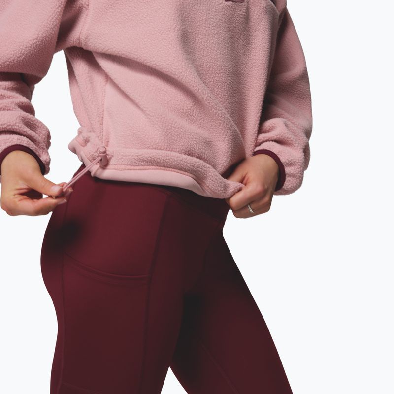 Dámská fleecová mikina Columbia Helvetia II Cropped Half Snap Fleece eraser pink/fig/rich wine 6