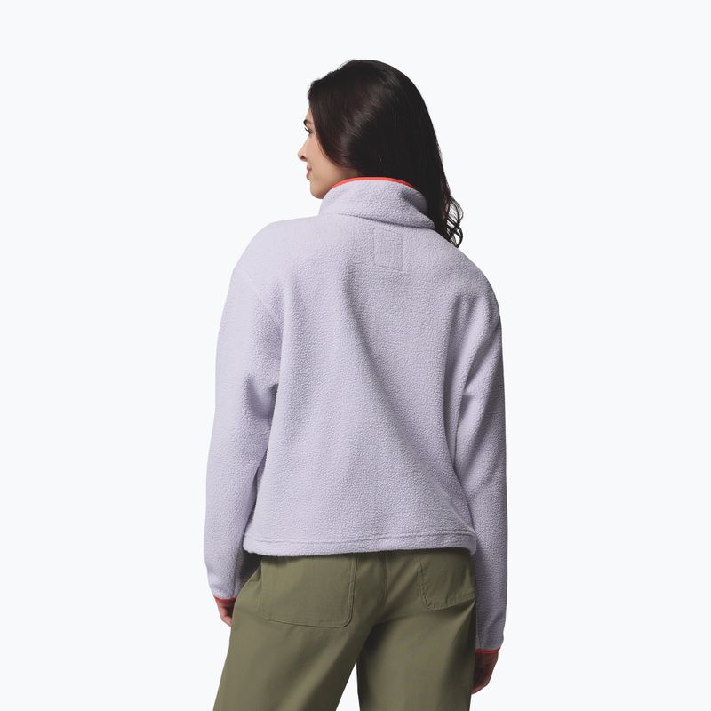 Dámská fleecová mikina Columbia Helvetia II Cropped Half Snap Fleece lavender pearl/shale purple/zing 3