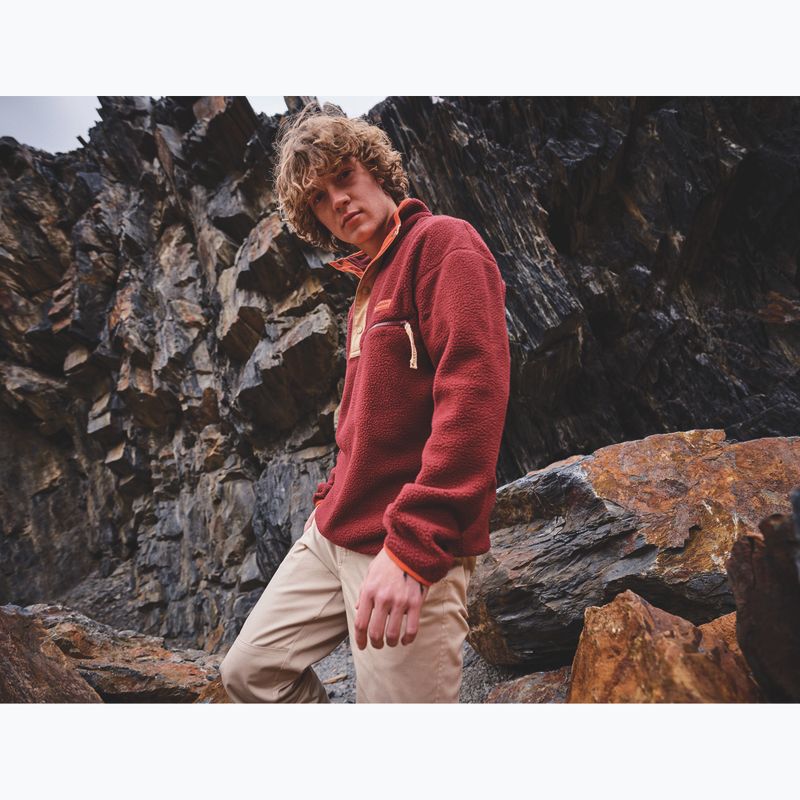 Pánská fleecová mikina Columbia Helvetia II Half Snap Fleece rich wine 7