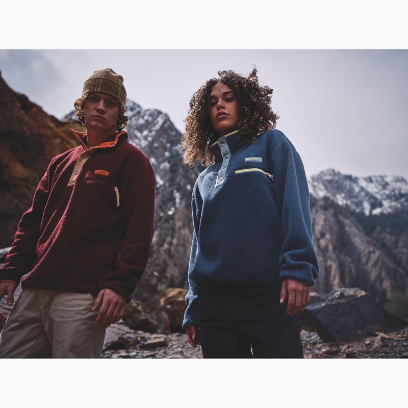 Pánská fleecová mikina Columbia Helvetia II Half Snap Fleece rich wine 9