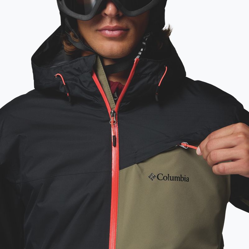 Pánská lyžařská bunda Columbia Iceberg Point II stone green/black 6