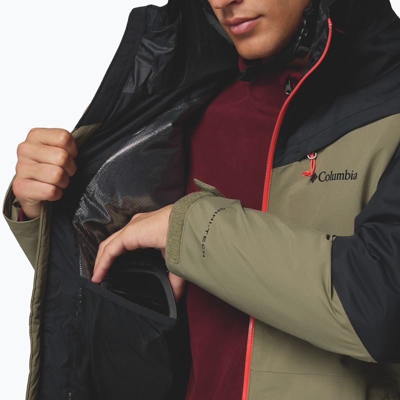 Pánská lyžařská bunda Columbia Iceberg Point II stone green/black 10