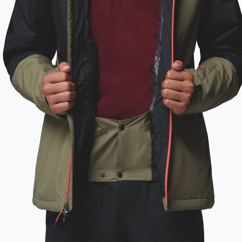 Pánská lyžařská bunda Columbia Iceberg Point II stone green/black 11