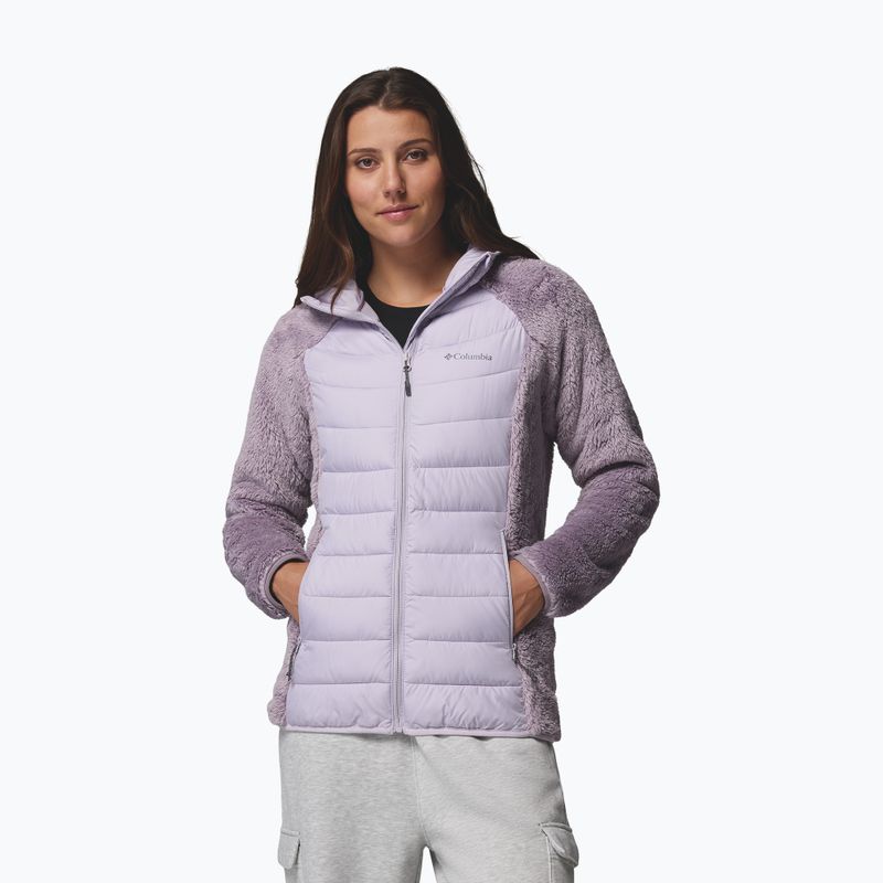 Dámská hybridní bunda Columbia Powder Lite II Sherpa Hybrid shale purple/lavender pearl