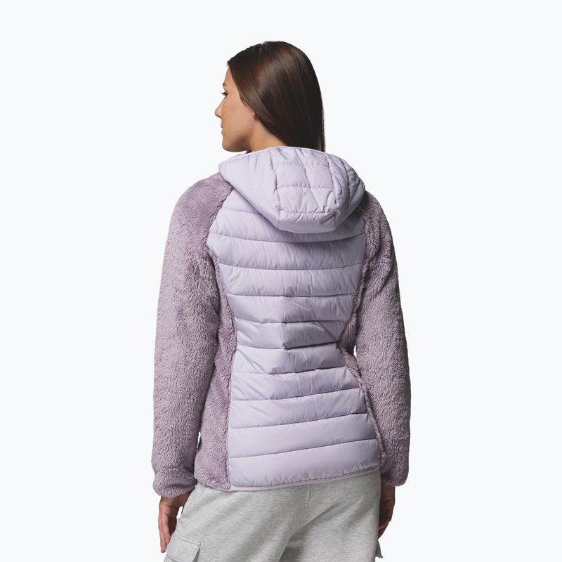Dámská hybridní bunda Columbia Powder Lite II Sherpa Hybrid shale purple/lavender pearl 3