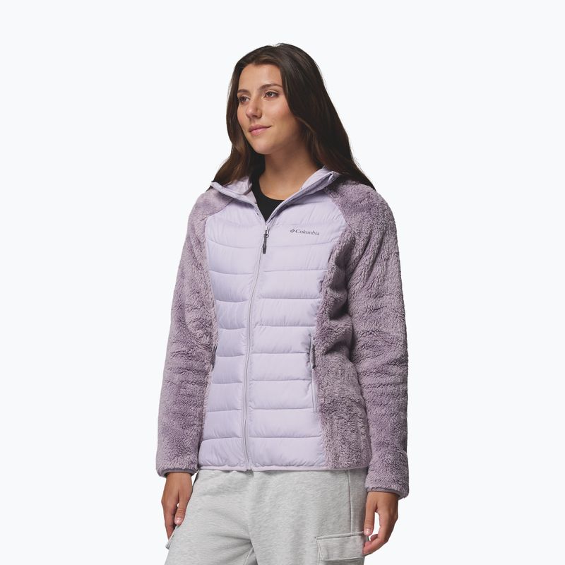 Dámská hybridní bunda Columbia Powder Lite II Sherpa Hybrid shale purple/lavender pearl 4