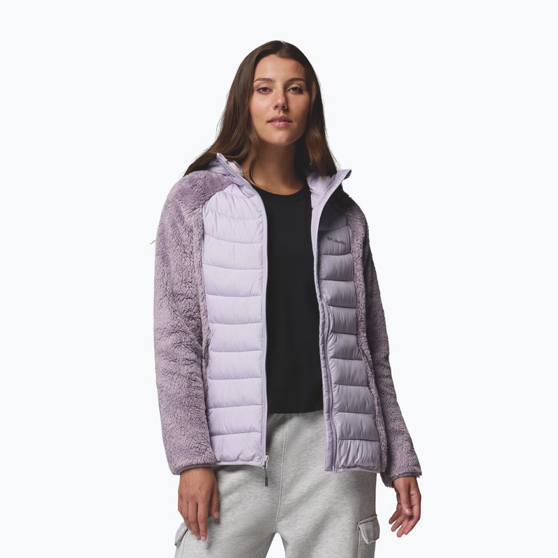 Dámská hybridní bunda Columbia Powder Lite II Sherpa Hybrid shale purple/lavender pearl 5
