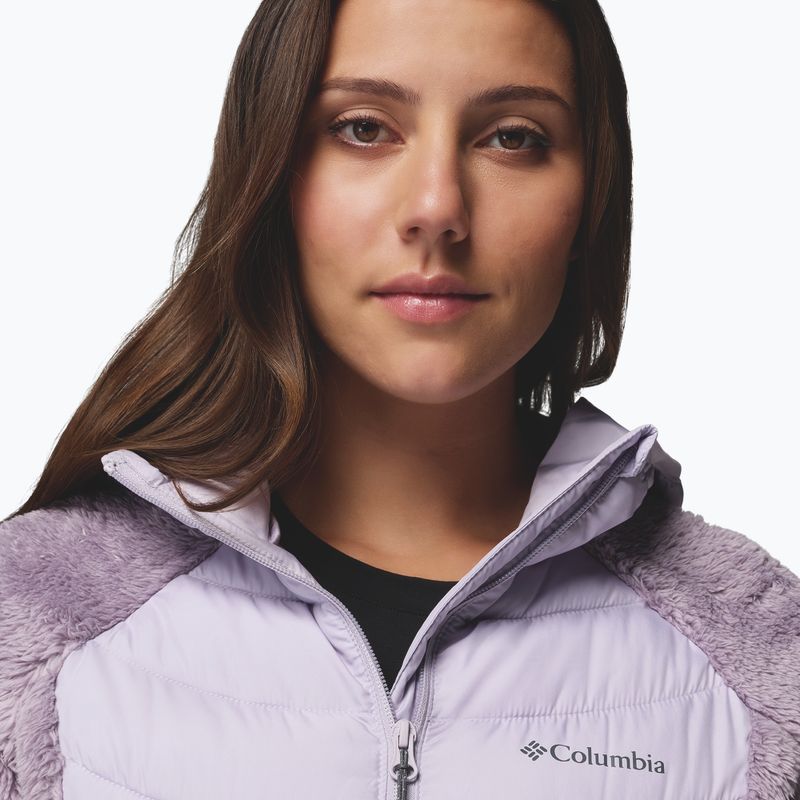 Dámská hybridní bunda Columbia Powder Lite II Sherpa Hybrid shale purple/lavender pearl 6
