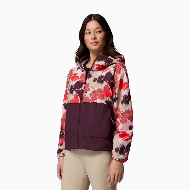 Dámská větrovka Columbia Spire Valley Printed Windbreaker washed red ikatbloom print/moonvista 4