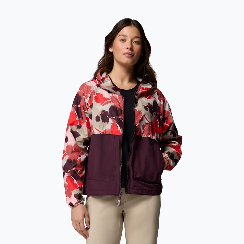 Dámská větrovka Columbia Spire Valley Printed Windbreaker washed red ikatbloom print/moonvista 5