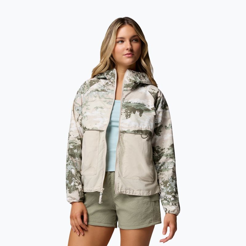 Dámská větrovka Columbia Spire Valley Printed Windbreaker safari fieldaze print/dark stone 5