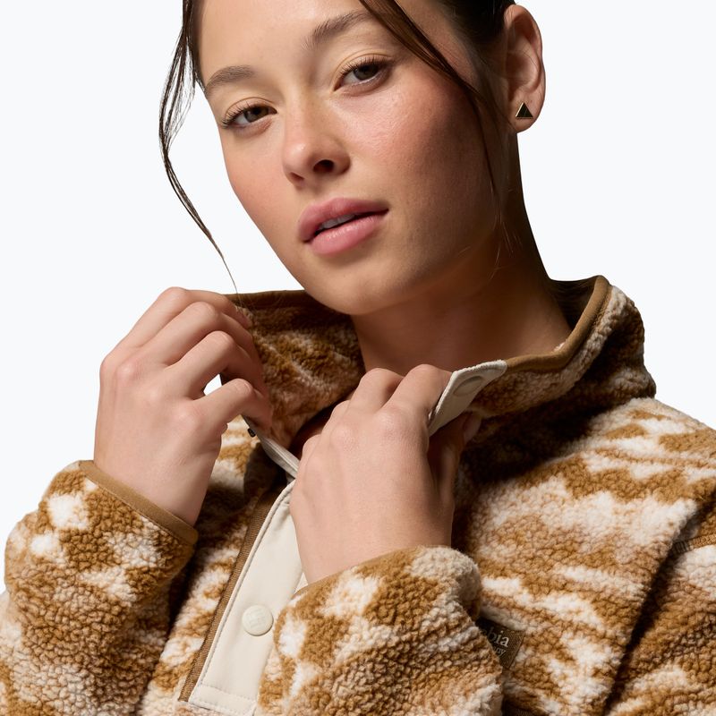 Dámská fleecová mikina Columbia Helvetia II Printed Cropped Half Snap delta/retrotree 5