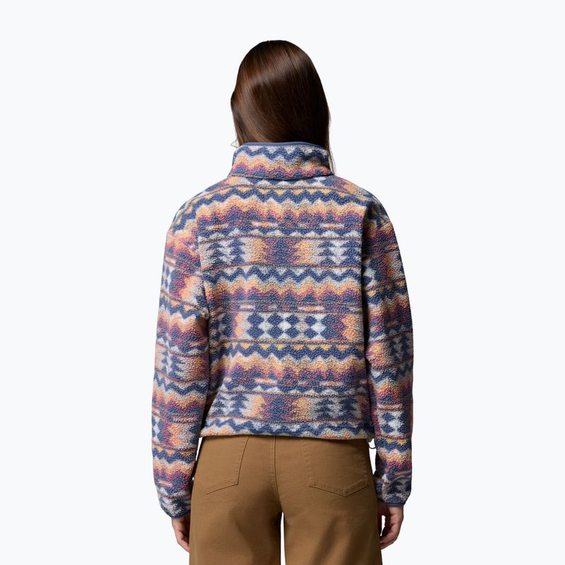 Dámská fleecová mikina Columbia Helvetia II Printed Cropped Half Snap sea salt/retrotee 3