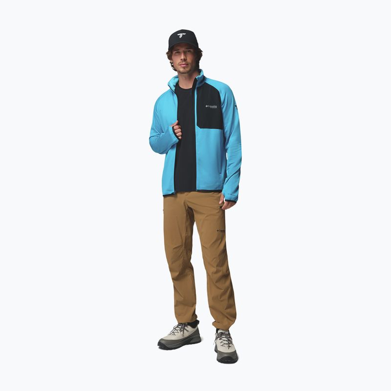 Pánská trekingová mikina Columbia Triple Canyon Grid Fleece Full Zip II compass blue heather/black 2