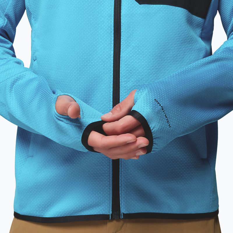 Pánská trekingová mikina Columbia Triple Canyon Grid Fleece Full Zip II compass blue heather/black 9