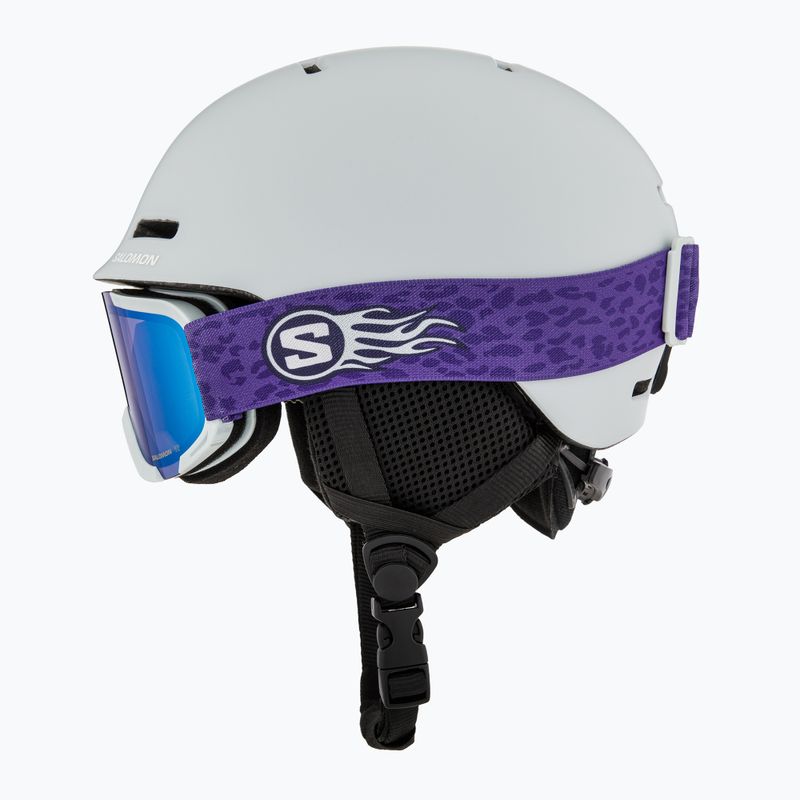 Dětská lyžařská helma Salomon Player Combo + lyžařské brýle XV Jr ice flow/ice flow mid blue 3