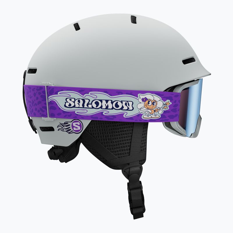 Dětská lyžařská helma Salomon Player Combo + lyžařské brýle XV Jr ice flow/ice flow mid blue 2