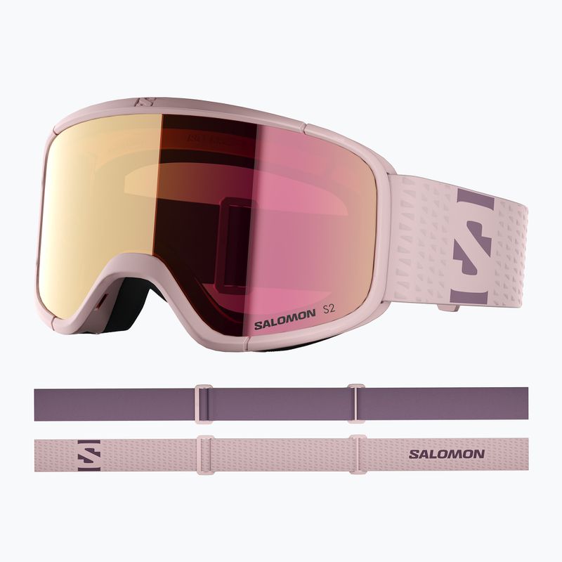 Lyžařské brýle Salomon Aksium 2.0 S heavenly pink/ml ruby 5