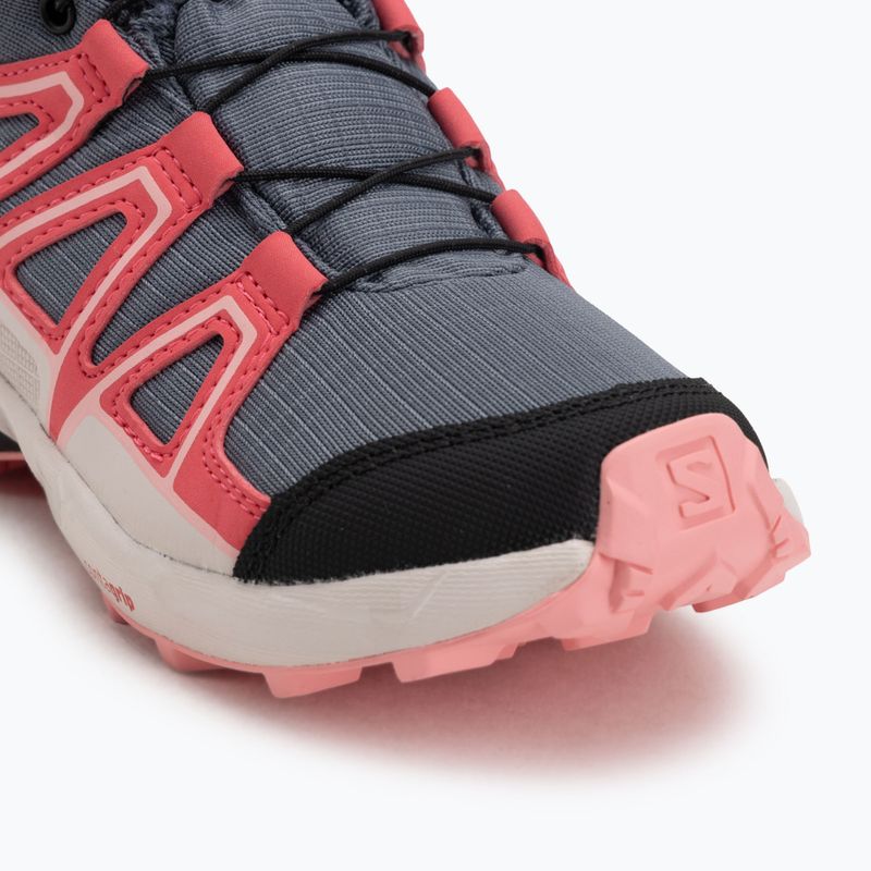 Dětské běžecké boty Salomon Speedcross Waterproof grisaille/hushed violet/rouge red 7