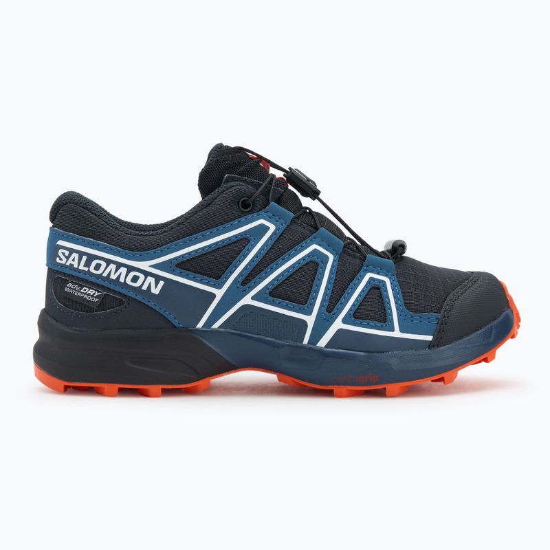Dětské běžecké boty Salomon Speedcross Waterproof dark navy/dark blue/red orange 2