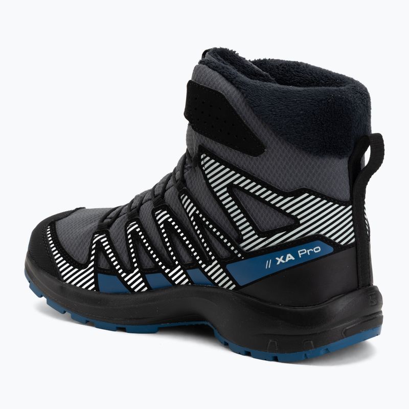 Dětské turistické boty Salomon XA Pro V8 Winter Waterproof turbulence / black / dark blue 3