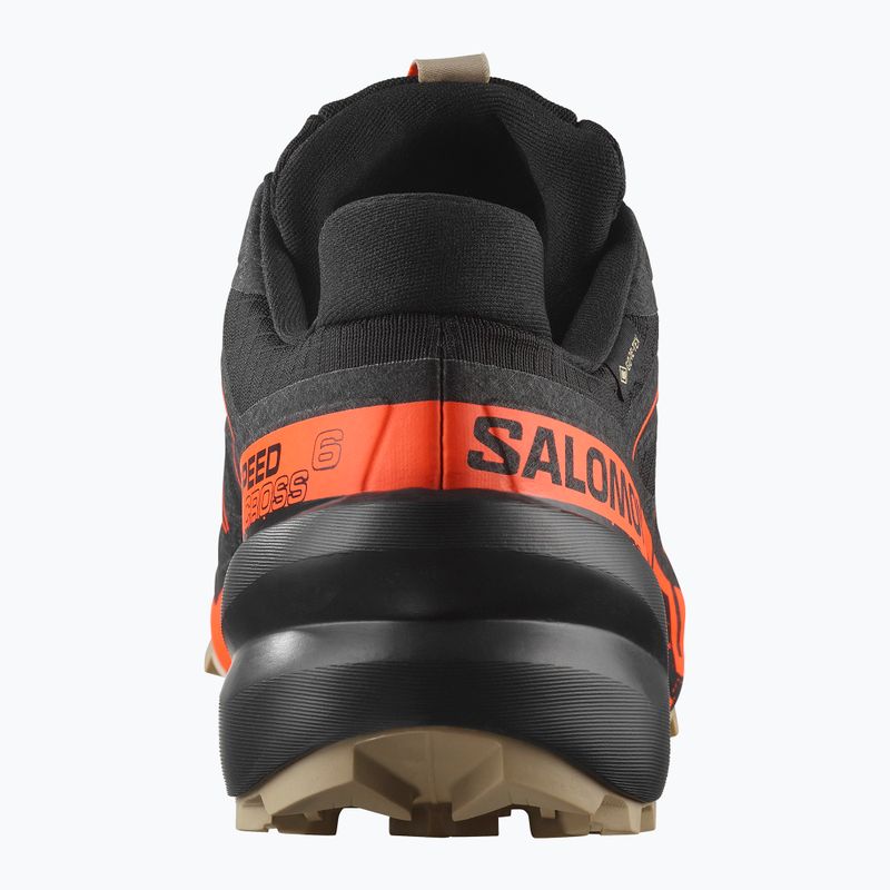 Pánské běžecké boty Salomon Speedcross 6 GTX černé/šokující oranžové/bílé pepřové 4